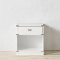 Campaign 1-Drawer Open Nightstand, White (24&quot;)