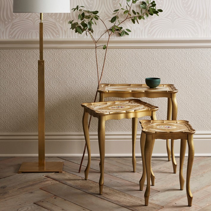 Florentine Gold Nesting Tables (14&quot;)