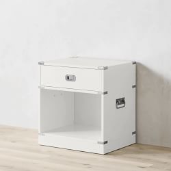Campaign 1-Drawer Open Nightstand, White (24&quot;)