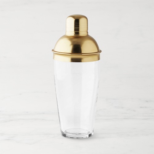 Antique Brass and Glass Cocktail Shaker