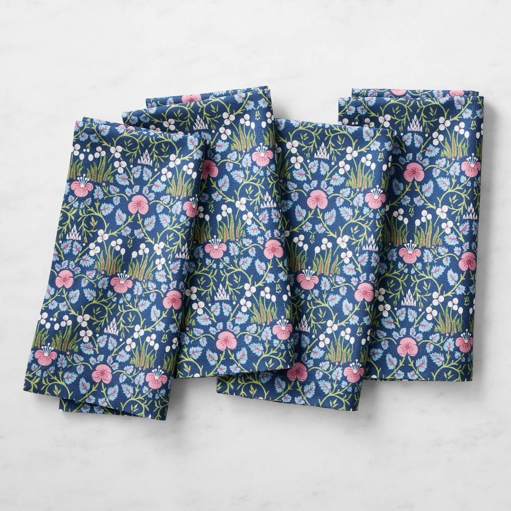 Morris & Co. x Williams Sonoma Eye Bright Napkins, Set of 4, Blue