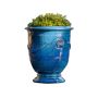 Coquille Anduze Urn in Cerulean