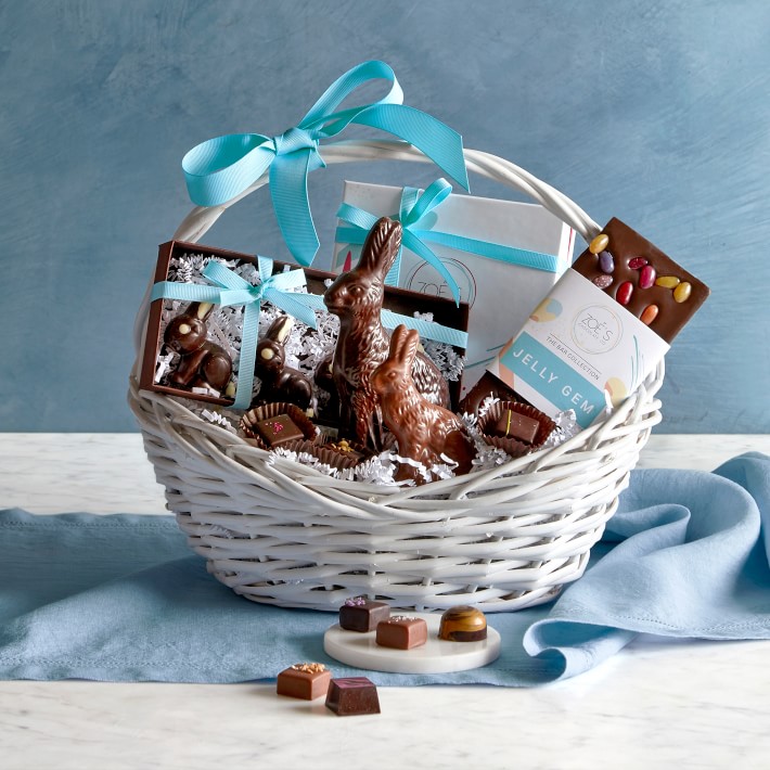 Zoe's Chocolates Easter Chocolate Gift Basket, Immediate Delivery