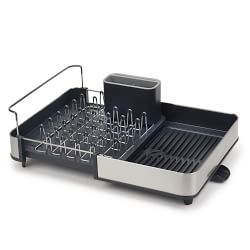 Joseph Joseph Extend™ Steel Expandable Dish Rack with Draining Spout, Grey