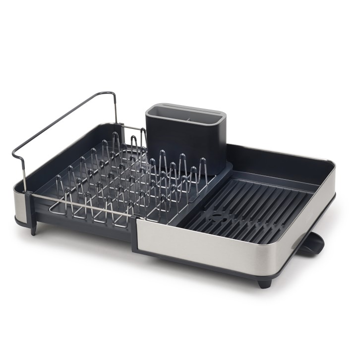 Joseph Joseph Extend™ Steel Expandable Dish Rack with Draining Spout, Grey