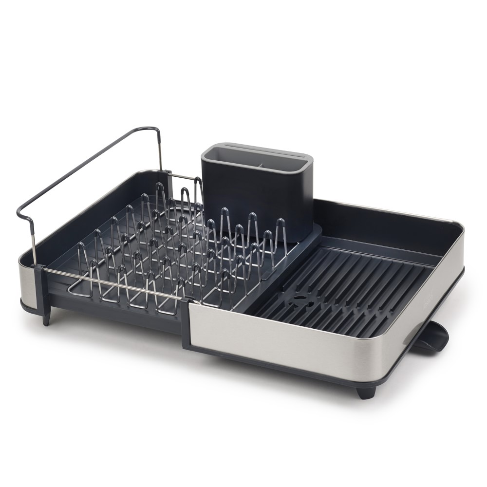 Joseph Joseph Extend™ Steel Expandable Dish Rack with Draining Spout, Grey