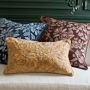 Floral Velvet Embroidered Pillow Cover
