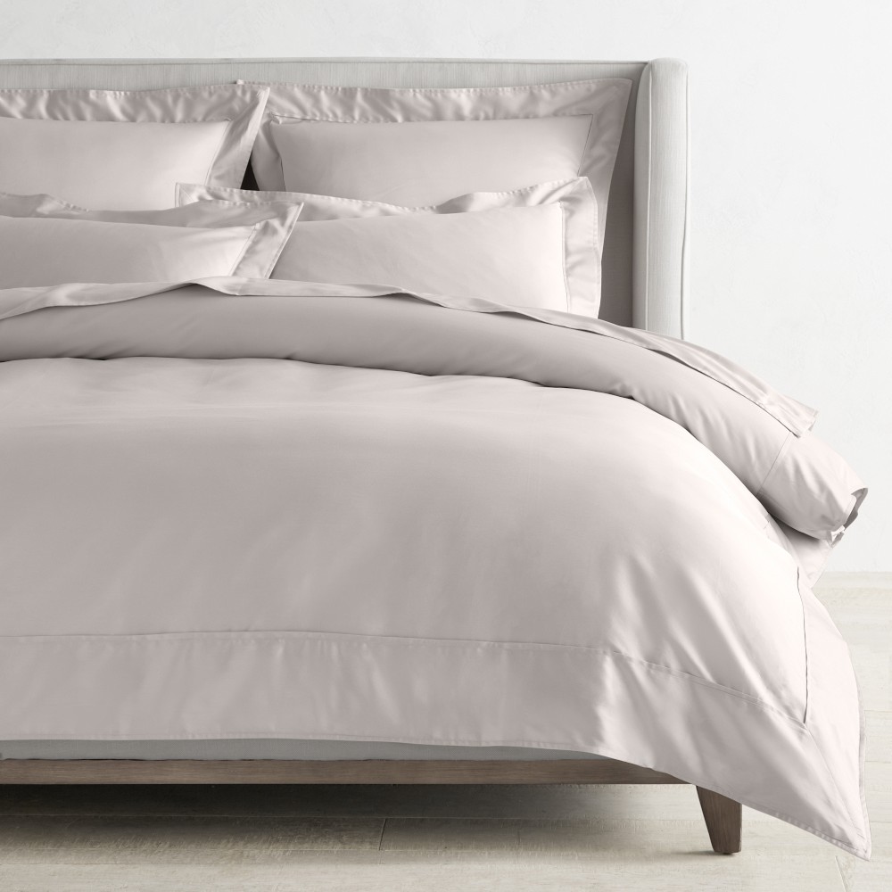 Chambers&#174; 600TC Sateen Duvet Cover & Shams, Light Grey