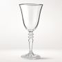 Silver Rim Wine Glasses, Set of 4