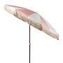 6.5' Round Beach State Summerland Portable Umbrella, Pink Salt Stripe