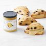 Blueberry Scones with Lemon Curd, Set of 4