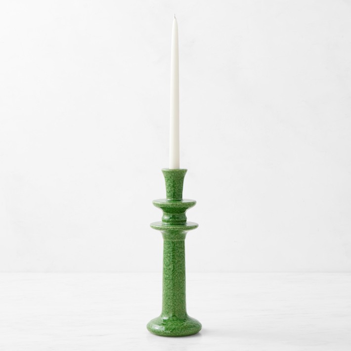 Harvest Taper Candle Holder, Green