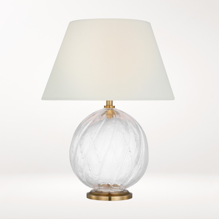 Talia 13" Cordless Accent Lamp, Clear Glass