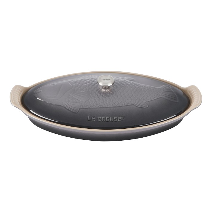 Le Creuset Stoneware Oval Fish Baker, 1 3/4 Qt.