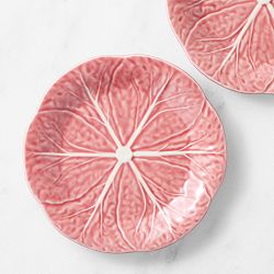 OPEN BOX: Bordallo Pinheiro Cabbage Salad Plates, Set of 4, Pink