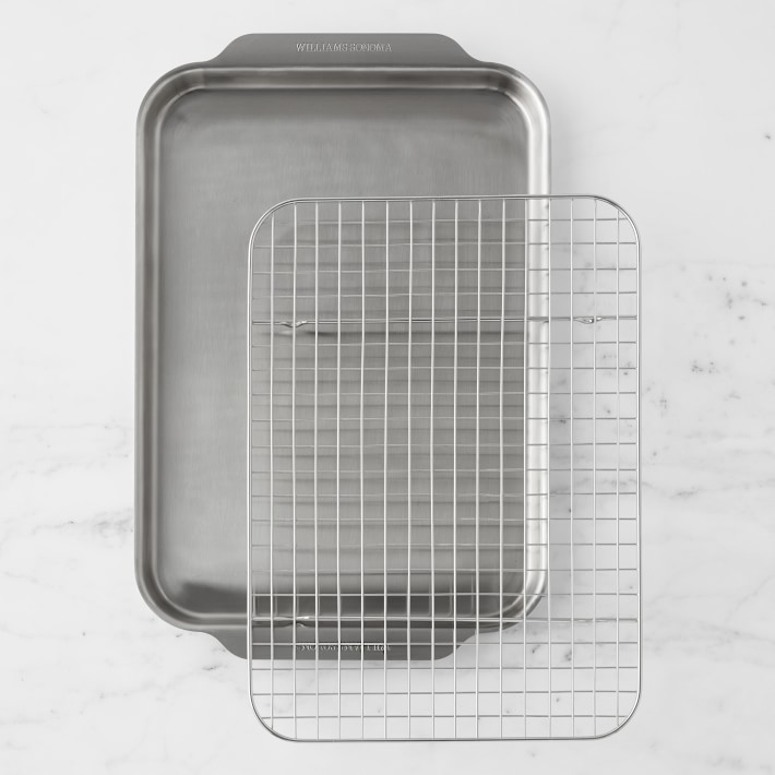 Thermo-Clad™ Stainless-Steel Ovenware Half Sheet with Cooling Rack