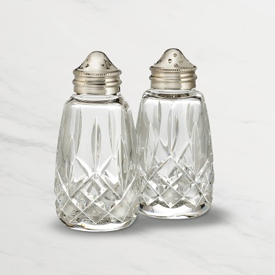 Waterford Crystal Lismore Footed Salt and Pepper authentic Shakers Set