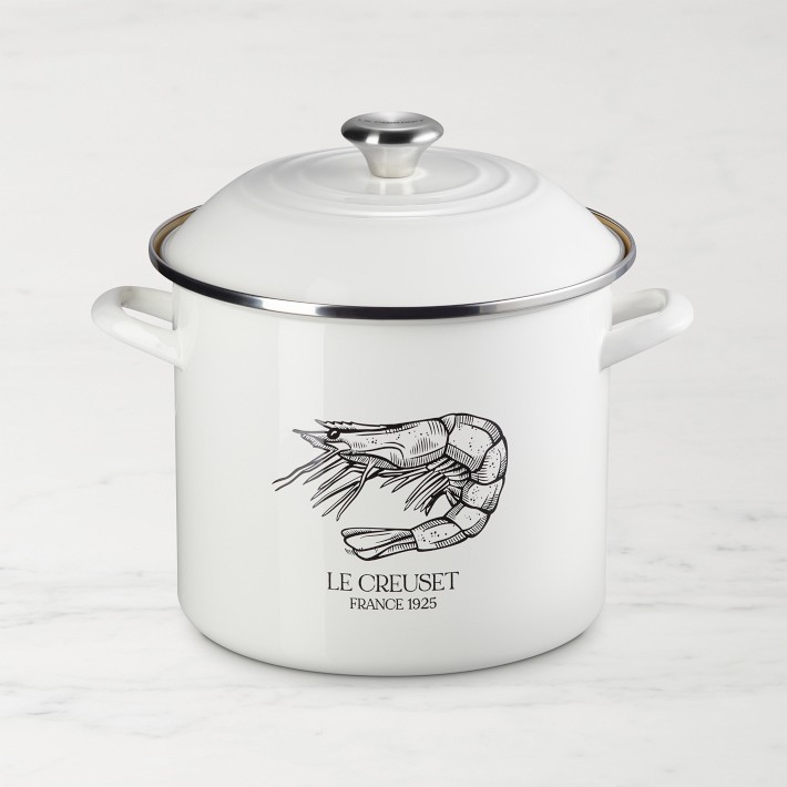 Le Creuset Enameled-Steel Crawfish Stock Pot, 10-Qt.