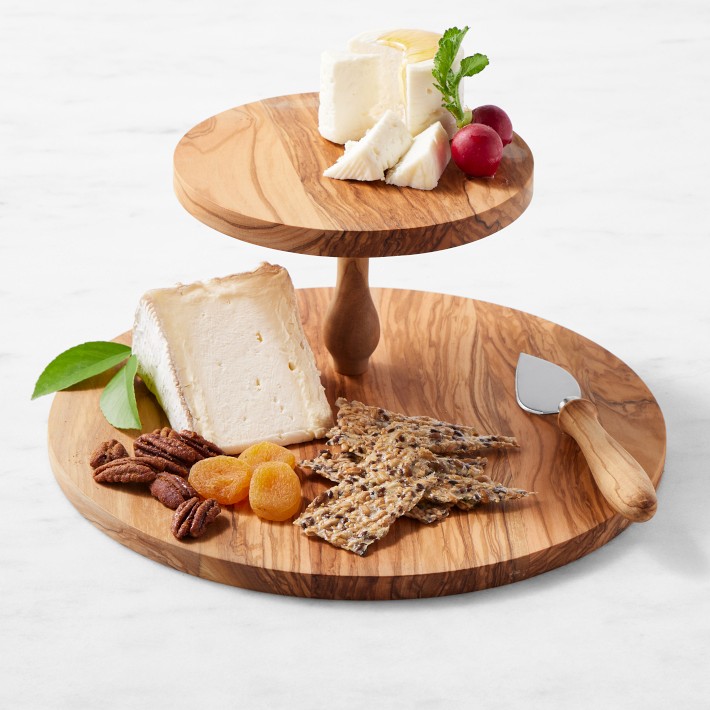 Olivewood Two Tier Stand