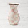 MacKenzie-Childs Rosy Check Tall Vase