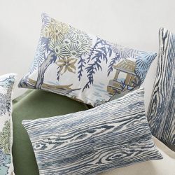 Scalamandr&#233; x Williams Sonoma Home Sea Of Trees Embroidered Pillow Cover