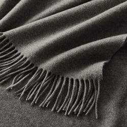 European Solid Grand Cashmere Throw