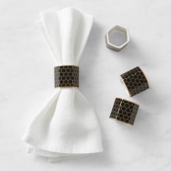 Honeycomb Napkin Rings, Set of 4
