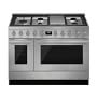 SMEG Portofino Dual-Fuel Range, Stainless-Steel, 48"