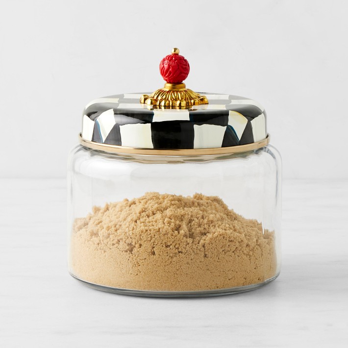 MacKenzie-Childs Courtly Check Glass Canister