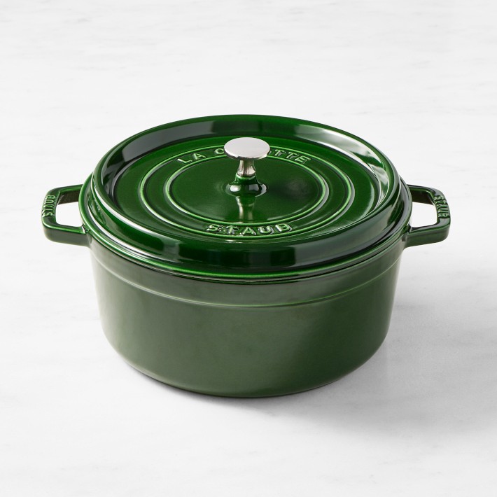 Staub Enameled Cast Iron Round Dutch Oven 5.5 qt, Basil Green