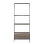 Emery Tower, Wood, Natural Oak, Polished Nickel