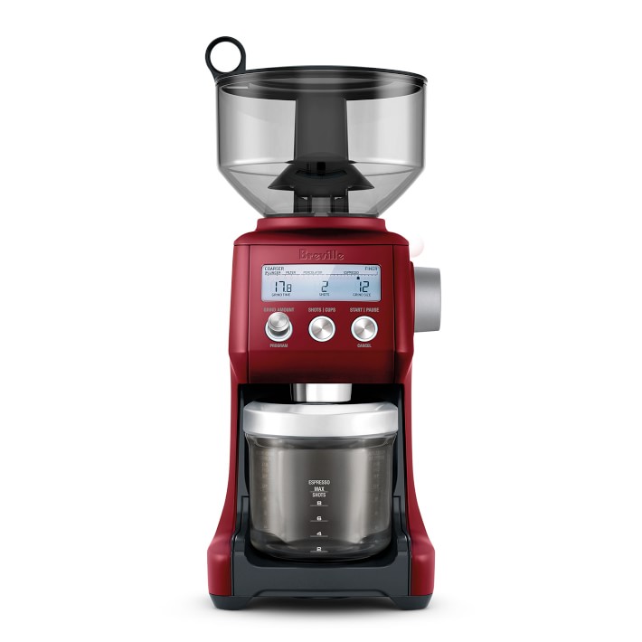 Breville Smart Grinder Pro Conical Burr Grinder, Red Velvet