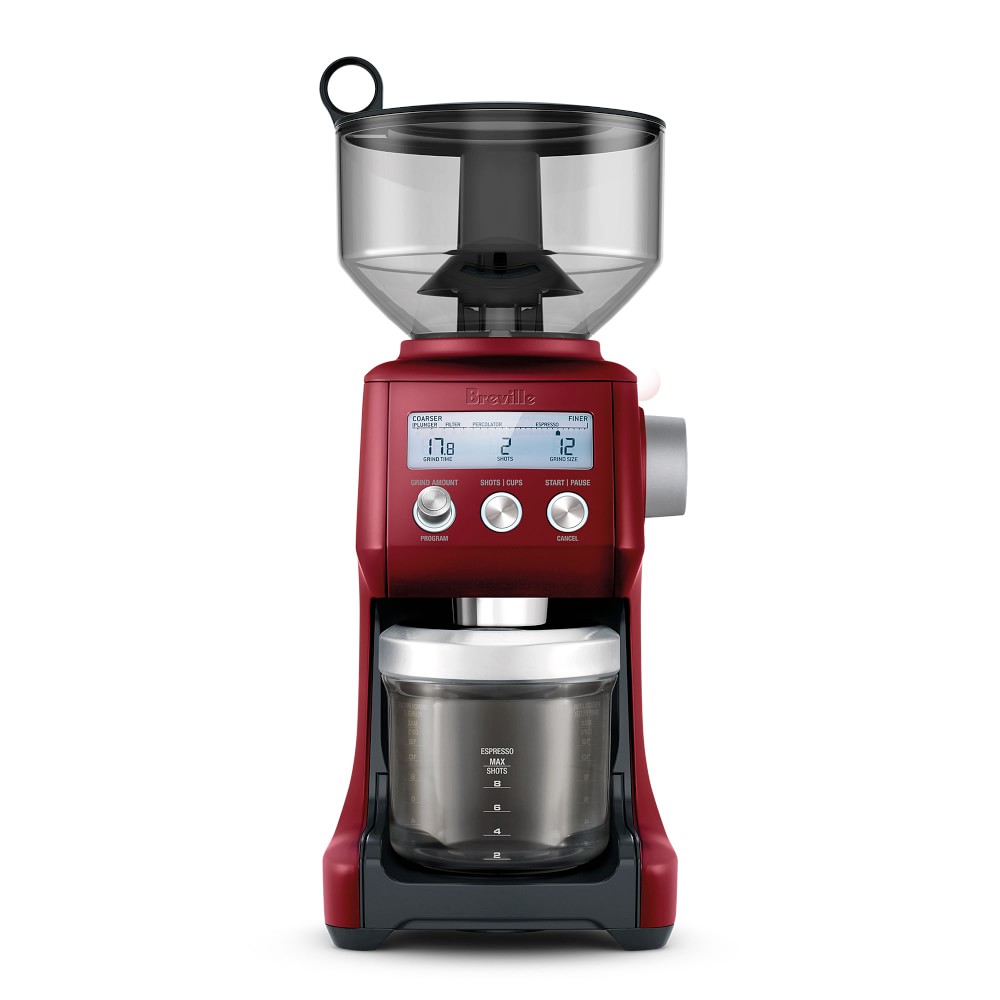 Breville Smart Grinder Pro Conical Burr Grinder, Red Velvet