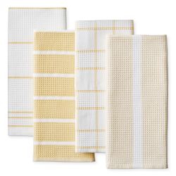 Super Absorbent Waffle Weave Multi-Pack Towels, Lemon Yellow