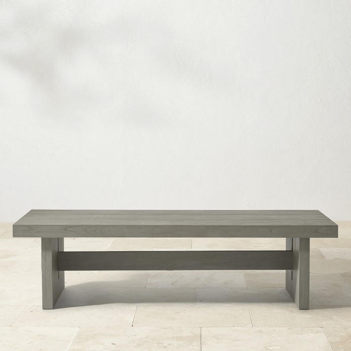 San Clemente Rectangle Coffee Table, Teak, Grey