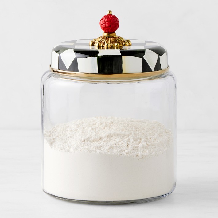 MacKenzie-Childs Courtly Check Glass Canister