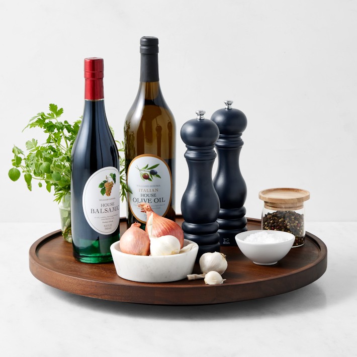 OPEN BOX: Hold Everything Lazy Susan, Large, Walnut Finish, 18"