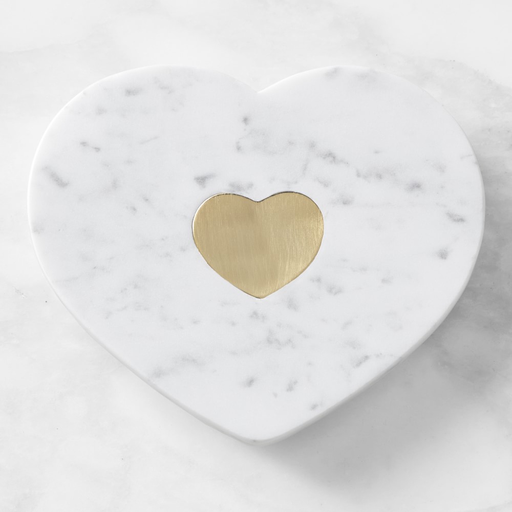Heart TrivetMarble and Brass