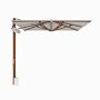 8' Rectangular Performance Cantilever Umbrella, Wood Finish