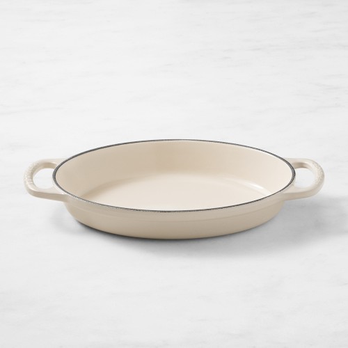 Le Creuset Signature Enameled Cast Iron Oval Gratin Baker, 1-Qt., Brioche