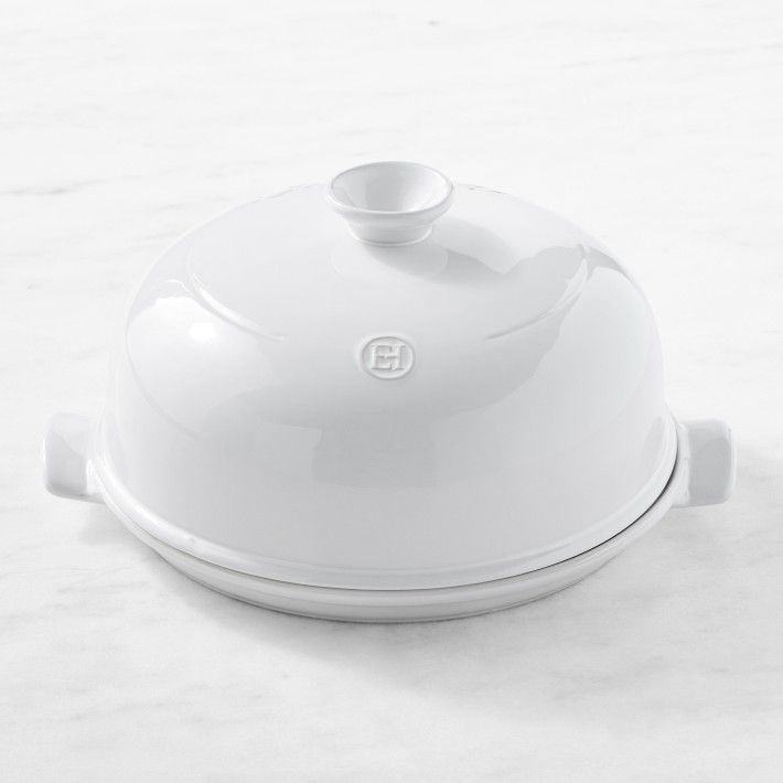 Emile Henry French Ceramic Bread Cloche White