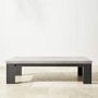 Larnaca Outdoor Slate Grey Metal Fiberstone Coffee Table (60&quot;)