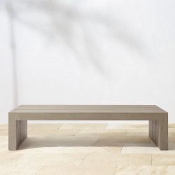 Larnaca Outdoor Grey Teak Rectangular Coffee Table (60&quot;)