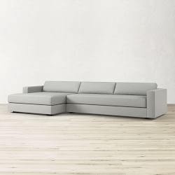Carlton Square Arm 2-Piece L-Shape Chaise Sectional (126&quot;)