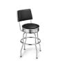 Upholstered Cushion-Back Diner Stool