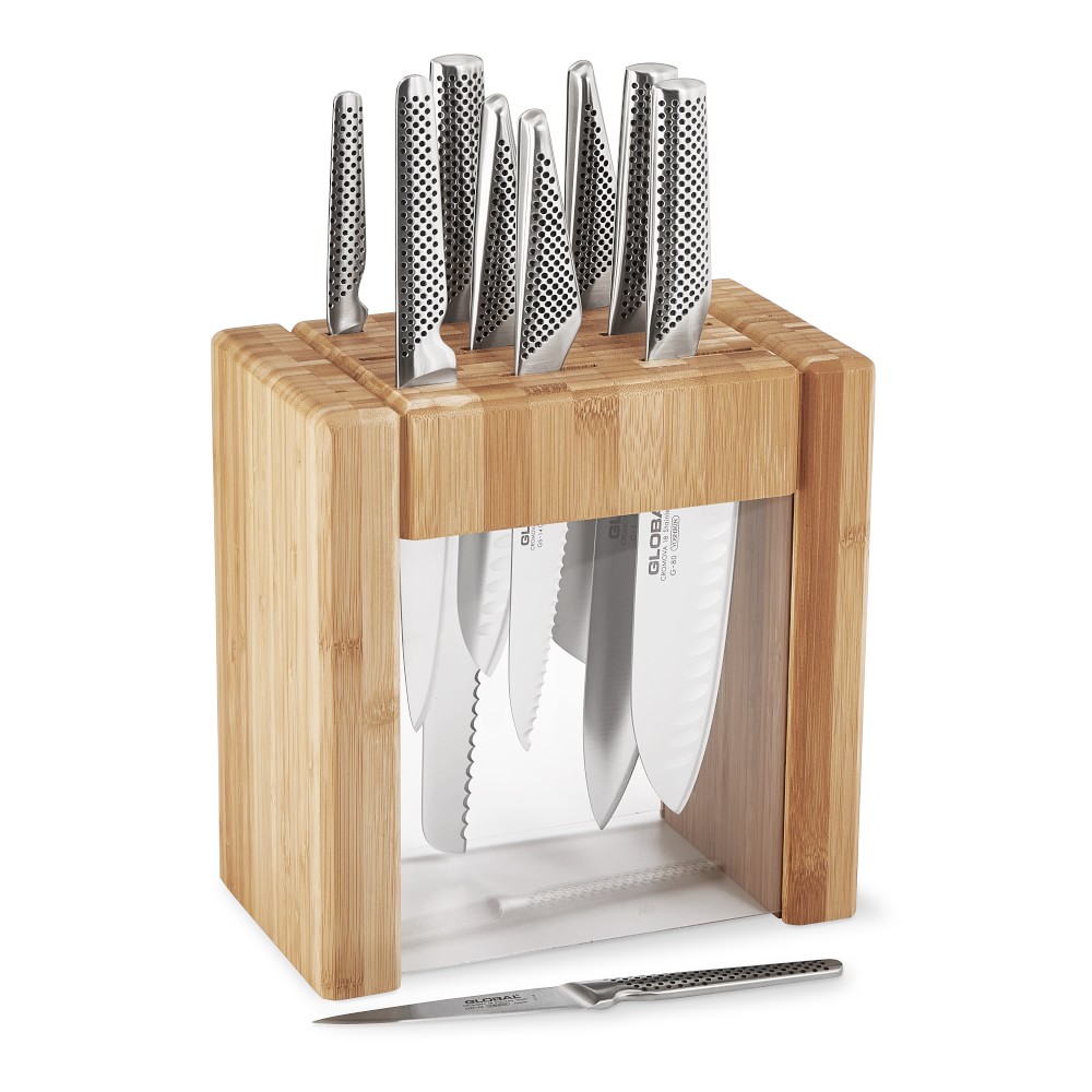 Global Classic Ikasu X Acrylic Knife Block, Set of 10