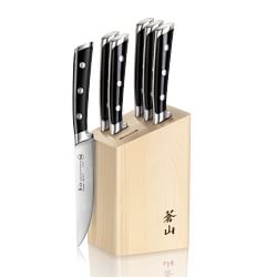 Cangshan 6-Piece Steak KnifeTS Series, Maple Block
