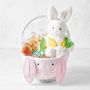 Pottery Barn Kids x Williams Sonoma Gingham Bunny Face Filled Easter Basket, Pink