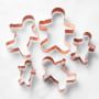 Williams Sonoma Copper Gingerbread Man Cookie Cutters on Ring, Set of 5