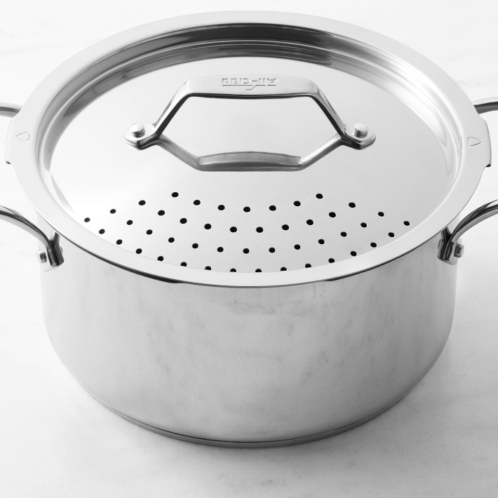 All-Clad Simply Strain Stainless-Steel Multipot with All-Clad Simply Strain Stainless-Steel Multipot with